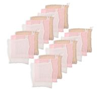 Kisangel 18 Pcs Carré de Lavage en Coton Pur pour Bébé, 6 Couches Absorbantes, Lavable en Machine, Taille 25x25 Cm, pour Sorties et Crèche Quotidienne