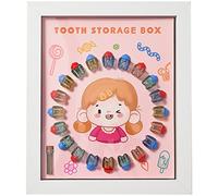 Kisangel 1ensemble Boîte à Dents De Lait Transparente Coffret De Rangement Pour Souvenirs Enfance Avec Cadre Photo Pratique Et Pour Garçon Fille