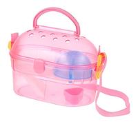 Kisangel 1ensemble Cage De Transport pour Chinchilla Et Hamster avec Et Récipient Alimentaire pour Voyage Et Activités Extérieures Portable Et Respirant pour Petits Animaux