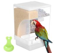 Kisangel 1ensemble Distributeur Automatique pour Oiseaux avec Cuillère Mangeoire Transparent pour Cage Accessoire Pratique pour Nourrir Les Perroquets Et Oiseaux De Compagnie