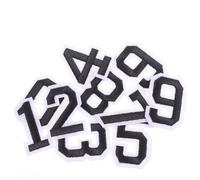 Kisangel 2 ensembles Autocollants Numériques Auto Adhésifs pour Vêtements Lot de DIY Décorations Chiffres Noirs pour T Shirts Jeans Sacs