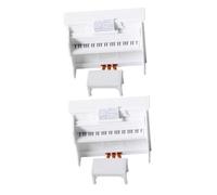 Kisangel 2 Ensembles Dollhouse Musical Instrument Models for Creative Play Portable Decor for Role Playing and Indoor Scenes