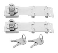 Kisangel 2 ensembles Loquet de Sécurité Vintage avec Clé pour Armoires Verrou Robuste à Bouton Rotatif Système de Verrouillage Fiable et Facile à Installer Adapté Aux Portes et Épais