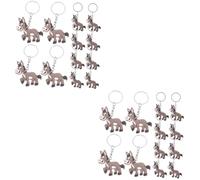 Kisangel 2 Ensembles Porte-clés Âne Porte-clés Pendentif Porte-clés Animaux De La Jungle D'anniversaire Pour Animaux Porte-clés Queue Enfants Métal 12 Pièces * 2