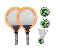 Kisangel 2 Ensembles Set de de Tennis Garçon Fille Légères Plastique Jeu Extérieur Plage et Jardin Apprentissage Débutants Garçon Fille Sécurité sans Bavures et Facile à Transporter