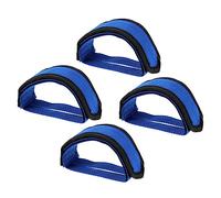 Kisangel 2 Paires Sangles de Pédale Antidérapantes Réglables Nylon avec Adhésif Protection du Pied pour Route VTT et Lot de Bleu