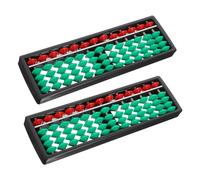 Kisangel 2 pièces Abacus Plastique Professionnel Rangées Perles Colorées Outil Dapprentissage Mathématique pour Garçon Fille et Pratique Cadeau Éducatif pour École et Maison