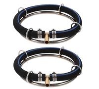 Kisangel 2 Pièces Anneau Diffuseur Air Aquarium Acier Inoxydable Anneaux Aération Piscine Poissons Diffusion Bulles Fines pour Oxygénation