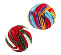 Kisangel 2 pièces Balles pour Chien Interactif à Mâcher Balle Éducative pour Chiots Stimulation Olfactive et du Comportement Destructeur Nettoyage Facile et Réutilisable