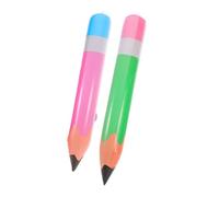 Kisangel 2 pièces Ballons Gonflables Crayons Géants Décorations Légères pour Fête de Rentrée Scolaire Salle de Classe Anniversaire Accessoires Portables Rose et Vert