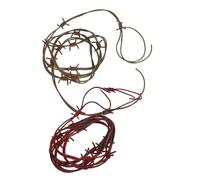 Kisangel 2 Pièces Barbed Wire Garland Fake Rusty Plastic Halloween Party Decoration Western Cowboy Props Reusable Sturdy Spooky Garland