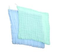 Kisangel 2 Pièces Bavoirs rot carrés lavage tissu pour cracher du lait débarbouillettes pour bébés torchons en coton de toilette bébé lingettes absorbantes pur coton