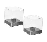 Kisangel 2 pièces Boîte de Rangement Acrylique Transparente pour Affichage Casquette Baseball Organisateur Multifonction pour Objets de Collection Bijoux et Souvenirs