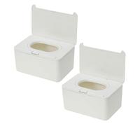 Kisangel 2 pièces Boîte Rangement Lingettes Humides Hermétique Distributeur Portable pour Lingettes Protection et Compacte Facile à Nettoyer et Usage Quotidien Nursery
