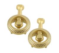 Kisangel 2 Pièces Cast Iron Gas Stove Burner Heads Heat Resistant Replacement Caps for Household and Commercial Cooking