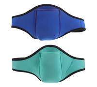 Kisangel 2 Pièces Ceinture Porte-téléphone de Course en Néoprène Étanche Double Poche pour Téléphone et Petits Accessoires de Fitness, pour Natation et Jogging en Extérieur