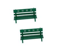 Kisangel 2 pièces Chaise Miniature Rétro Verte pour Maison de Poupée Décoration de Scène Réaliste Ornement de Bureau Délicat Accessoire DIY pour Maison Poupée