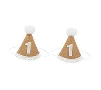 Kisangel 2 Pièces Chapeau de Fête Lin pour Chapeaux Créatifs pour Accessoires pour Célébrations et Décorations de Première Année