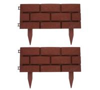 Kisangel 2 Pièces Clôture De Jardin Extérieur Bordure De Chemin Chant Aspect Pierre Bordure De Lit De Jardin Avant Abs