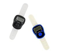 Kisangel 2 Pièces Compteur Électronique de Doigts avec Écran Numérique Compteur Manuel Portable Outil de Comptage pour Prières et Chants Digital Pratique Couleur Aléatoire