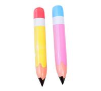 Kisangel 2 Pièces Crayons Gonflables Géants Jaune et Rose Décoration Festive pour Fête École et Anniversaire Accessoires de Jeu