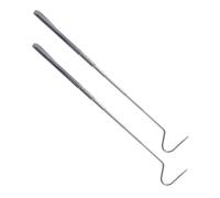 Kisangel 2 pièces Crochet à Serpent Télescopique Inoxydable Outil Pratique pour Capture et Manipulation de Reptiles Léger et Portable pour Déplacement Bols Alimentation