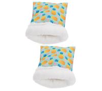 Kisangel 2 Pièces de Couchage Hamster lit de Gerbille Cage hamac Chaude Maisonnette pour Gerbille Matelas pour Hamster Peluche hamacs nid de Cochon d'Inde lit de Planeur de Sucre