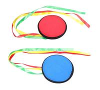 Kisangel 2 Pièces Disque Volant Éponge pour Garçon Fille de Lancer Doux et Léger Jeu Extérieur Coloré pour Jardin et Plage Développement Coordination Activités Familiales