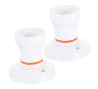 Kisangel 2 pièces Douille de Lampe Double Usage Plastique Support Plafonnier Résistant Lot pour Ampoule Extérieur et Intérieur Facile à Installer
