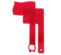 Kisangel 2 pièces Drapeau de Boîte Aux Lettres Rouge Acrylique Indicateur Rotatif Aux Intempéries Installation Rapide Accessoire Extérieur Pratique Lot