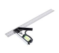 Kisangel 2 pièces Équerre Combinaison Inox Anti-rouille Réglable pour Menuiserie Traçage Angles et Outil de Mesure Précis