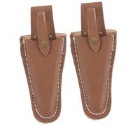 Kisangel 2 pièces Étui Cuir de Vache pour Ciseaux et Sécateurs Protection Portable Pratique Housse de Sécurité pour Outils de Jardinage Lot