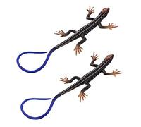 Kisangel 2 Pièces Figurines de Lézard Plastique Modèle Éducatif Décor Animal Simulacre Jouets de Farce pour Adultes Bleu