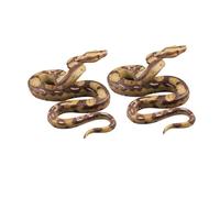 Kisangel 2 Pièces Figurines de Serpent Réalistes Modèles de Serpent Plastique Simulation Authentique pour Activités Éducatives et Dissuasion des Oiseaux