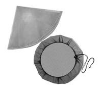 Kisangel 2 pièces Housse pour Tonneau Pluie Polyester avec Cordon de Serrage Filet Insectes et Filtration pour Cuve Jardin Couvre Réservoir Durable et Protège et Débris