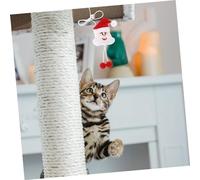 Kisangel 2 pièces Jouets Interactifs pour Chat avec Cloche Thème Père Noël Divertissement Intérieur pour Curiosité et Activité des