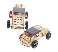 Kisangel 2 pièces Kit Solaire Éducatif Modèle Voiture Motorisée Bois pour Garçon Fille Jeu Scientifique DIY Dapprentissage Interactif Projet Manuel Solaire Stimulant Créativité et Esprit