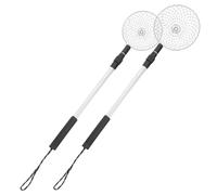 Kisangel 2 pièces Kit Tamis à Sable Télescopique Acier Inoxydable avec Pelle et Râteau Outil Pratique pour Plage et Chasse Au Trésor