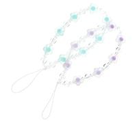 Kisangel 2 pièces Lanières de Téléphone Fleuries Bracelets Poignet Kawaii avec Perles Chaînes Décoratives pour Coque Portable Anti-perte Léger et Accessoires Pratiques pour Smartphone