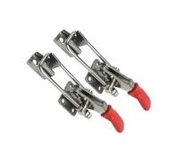 Kisangel 2 pièces Loquet à Bascule Réglable Acier Inoxydable Serrage Latéral U-forme pour Porte Armoire Boîte Poignée Plastique Confortable Petit Format Installation Facile pour Usage