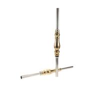 Kisangel 2 Pièces Lot de 2 Balustres Métalliques Dorés 59,4 X 6 CM Colonnes de Rampe d'Escalier Résistantes aux Intempéries pour Rénovation Intérieure et Extérieure Balustres de