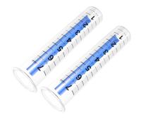 Kisangel 2 pièces Lot de Pluviomètres Plastique Transparent avec Échelle Outil de Mesure de Pluie Précis pour Jardin et Extérieur Collecteur de Précipitations et Pratique Réutilisable