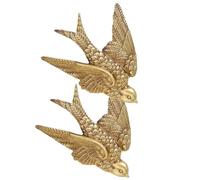 Kisangel 2 Pièces Lot D'ornements Muraux Hirondelle Pendentif Artisanal Décoration Intérieure Chambre Salon Jardin