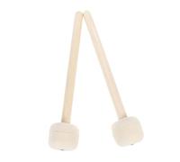 Kisangel 2 pièces Maillets Bois pour Grosse Caisse avec Manche Pratique Mailloches Percussion Légeres pour Tambour et Timbales Accessoire pour Instrument de Percussion