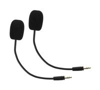 Kisangel 2 Pièces Microphone Détachable pour Casque Gaming Perche Légère et Mousse, Fonction Mute, Compatible Ordinateur à Domicile pour Jeux et Chant