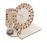 Kisangel 2 pièces Modèle Équatorial Bois Horloge Éducative DIY Aide Pédagogique pour Enseignement Scientifique et Décoration Intérieure