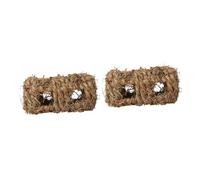 Kisangel 2 Pièces Nid De pour Animaux De Compagnie Jouets pour Chinchillas Jouets à Mâcher pour Cobayes Jouet De Tunnel d'herbe De Hamster Cachette De Hamsters Literie Gerbille Bambou