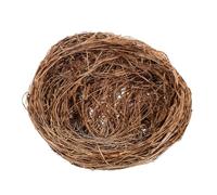 Kisangel 2 Pièces nid d'oiseaux nids d'oiseaux pour l'artisanat nicheurs Mini-nid d'oiseau Ornements de nid d'oiseau Faux Oiseaux rotin Accessoires de Cage Fournitures de Perroquet en Bois