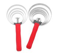 Kisangel 2 pièces Peigne à Curry Réversible Acier Inoxydable de Brosses avec Anneaux Métalliques et Prise Confortable pour Toilettage des Chevaux Moutons Chiens et Autres Animaux