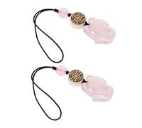 Kisangel 2 pièces Pendentif Renard Créatif Porte-clés Multifonction Charm pour Téléphone Clés et Voiture Accessoire Pratique et Décoratif
